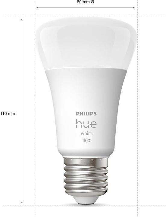 Immagine prodotto Philips Hue Tonalità di bianco (E27, 9.50 W, 1050 lm, 1 x, F)