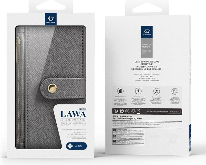 Actual product image Dux Ducis Lawa Series MagSafe Kunstleder Bookcover Hülle (Samsung Galaxy S25)