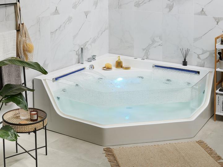 Produktbild Beliani Whirlpool Badewanne Eckmodell mit LED 211 x 150 cm CACERES (335 l, 211 cm, 150 cm)