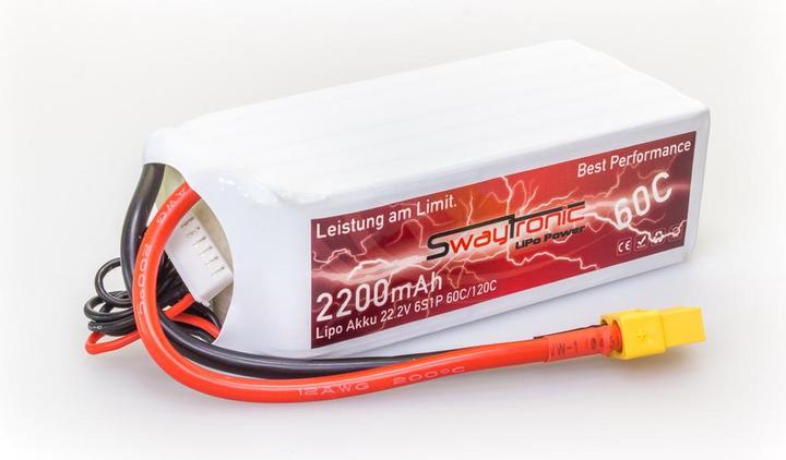 Actual product image Swaytronic 6S 22.2V 2200mAh 60C/120C XT60 (22.20 V, 2200 mAh)