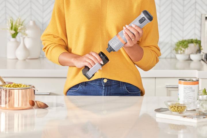 Image du produit Black & Decker Mixeur plongeant Kitchen Wand Gris, 2 pièces