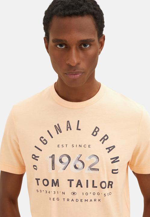 Produktbild Tom Tailor T-Shirt Gestreiftes Kurzarmshirt mit Rundhalsausschnitt und Print (XXL)