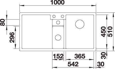 Actual product image Blanco Collectis 6 S (100 cm, 51 cm)