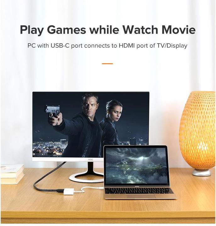 Produktbild Ugreen USB-C zu HDMI + VGA Adapter (USB Typ-C, 3 cm)