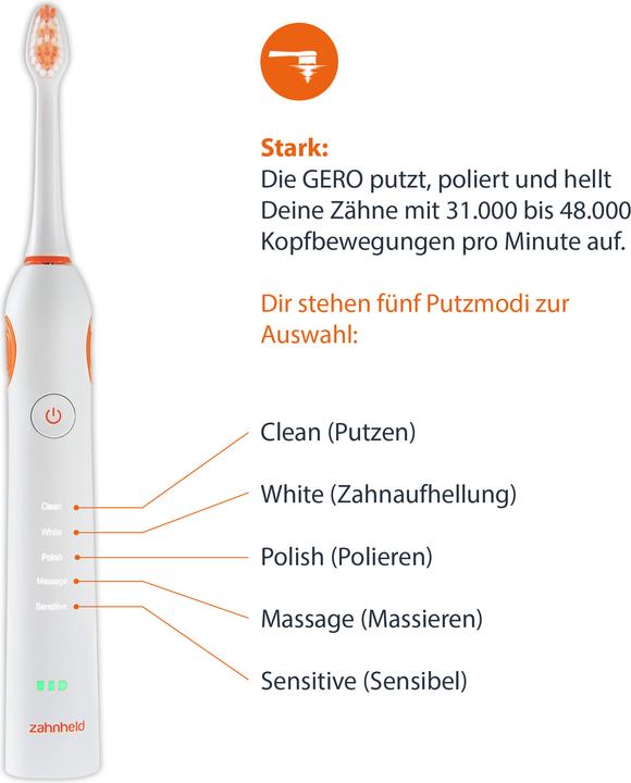 Produktbild Zahnheld GERO + Paladin (Schallzahnbürste)