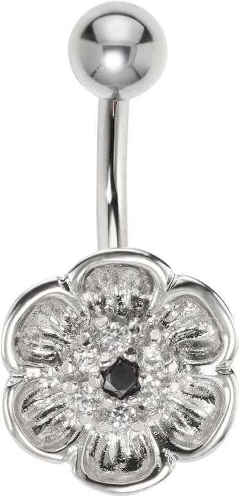 Immagine prodotto Bijouteria Piercing ventre (Vetro (di orologio), Acciaio chirurgico 316L, Ottone rodiato in ottone rodiato)