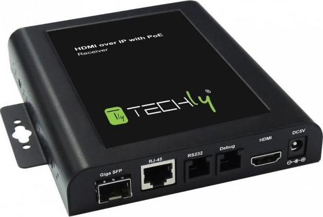 Immagine prodotto Techly Ricevitore Extender HDMI over IP con PoE e Funzione Video Wall (IDATA EXTIP-VWR)
