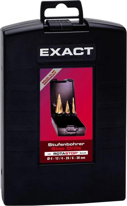 Image du produit Exact Jeu de forets étagés HSS 3 pièces 4 (4 - 20, 6 - 30, 4 - 12)