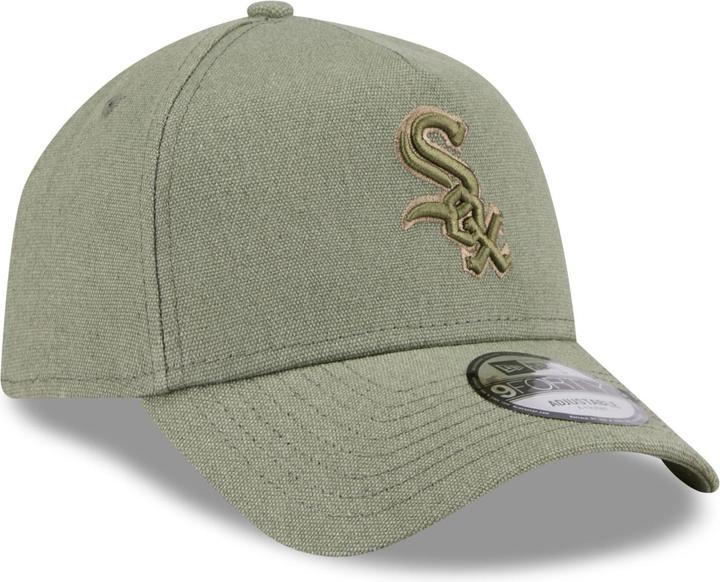 New Era A-Frame Trucker Leinen Cap - Chicago White Sox oliv (One Size)