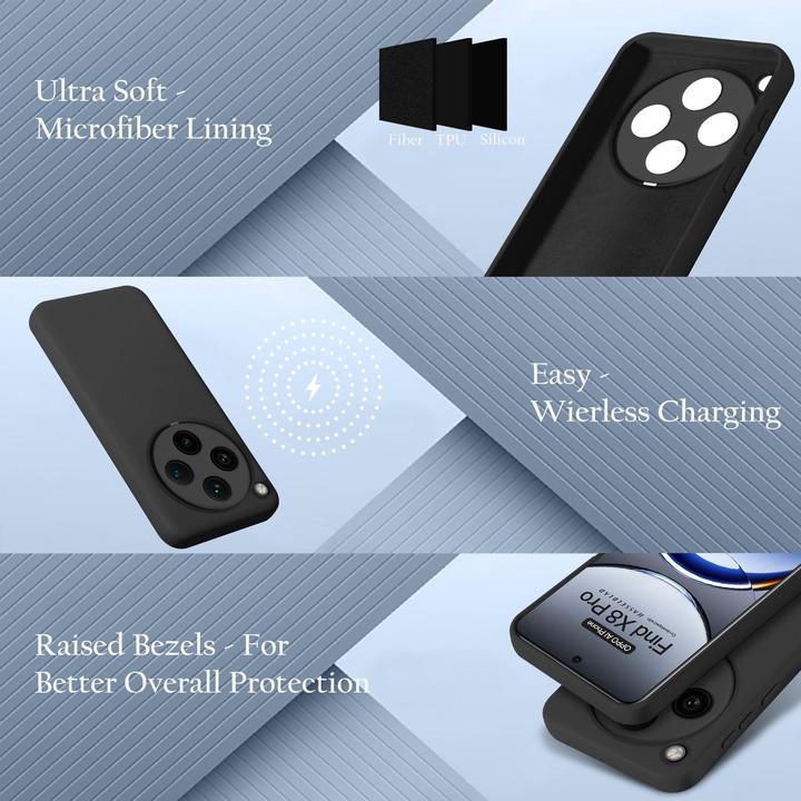 Actual product image Cadorabo Case for Oppo Find X8 Pro TPU Liquid Silicone Cover (Oppo Find X)