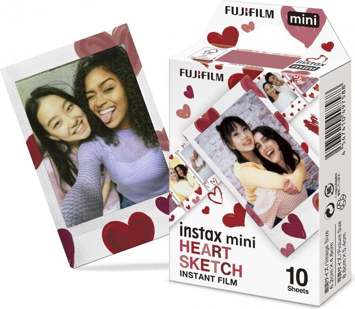Actual product image Fujifilm Instax Mini Heart Sketch (Instax Mini 11, Instax Mini Evo, Instax Mini 90, Instax mini 12)