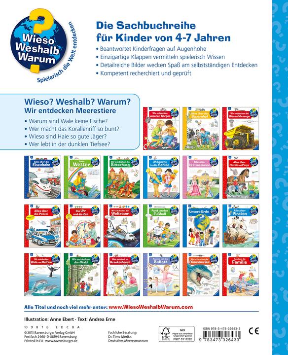 Actual product image Ravensburger Wir entdecken Meerestiere (German, Andrea Erne, 2015)