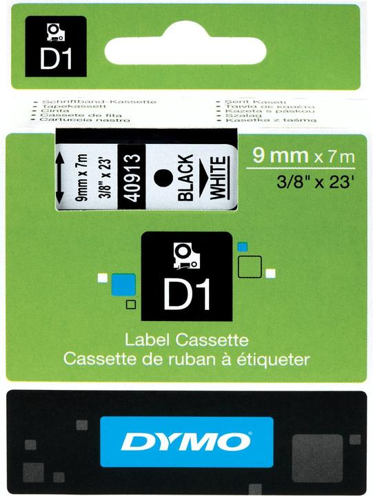 Produktbild Dymo S0720680 Standardband (0.90 cm, Weiss, Schwarz)