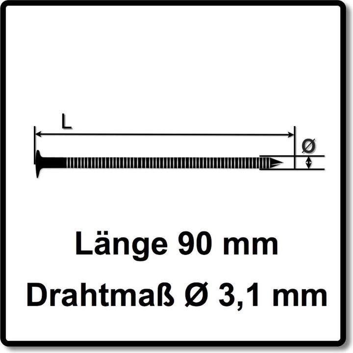 Produktbild Prebena CoilNägel blank mit Ringschaft drahtmagaziniert90 mm
