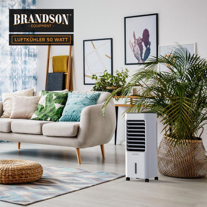 Immagine prodotto Brandson Ventilatore a torre con raffreddamento ad acqua, serbatoio dell'acqua da 5 litri, filtro dell'aria (62 dB)