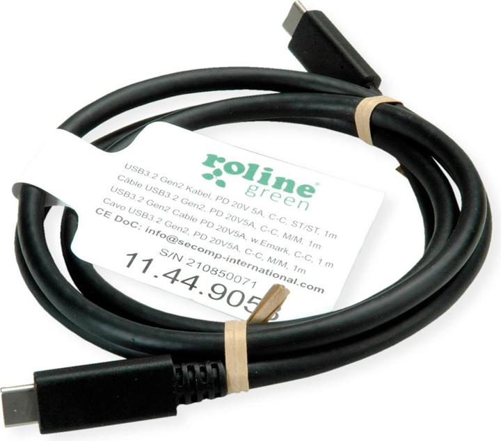 Actual product image Roline USB 3.2 cable (0.50 m, USB 3.2 Gen 2, 100 W)