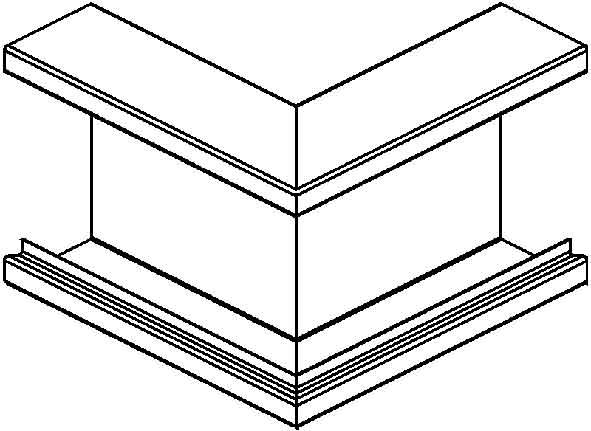 Produktbild Niedax Gerätekanal-Ausseneck (25 cm)