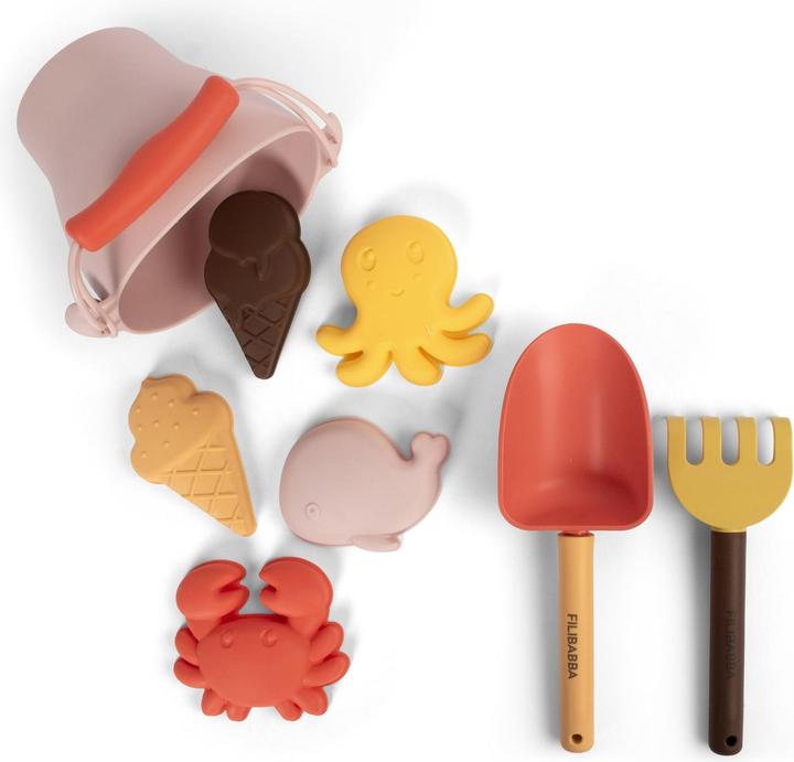 Produktbild Filibabba Silikon Strandset - Peach Mix