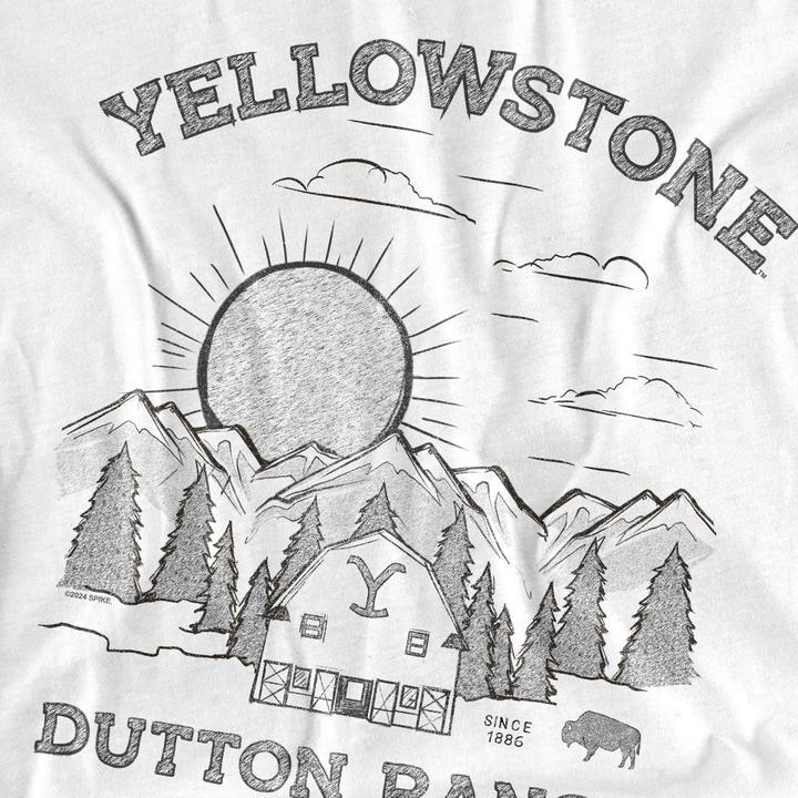 Actual product image Yellowstone Unisex Adult Dutton Ranch Sunrise T-Shirt (XL)