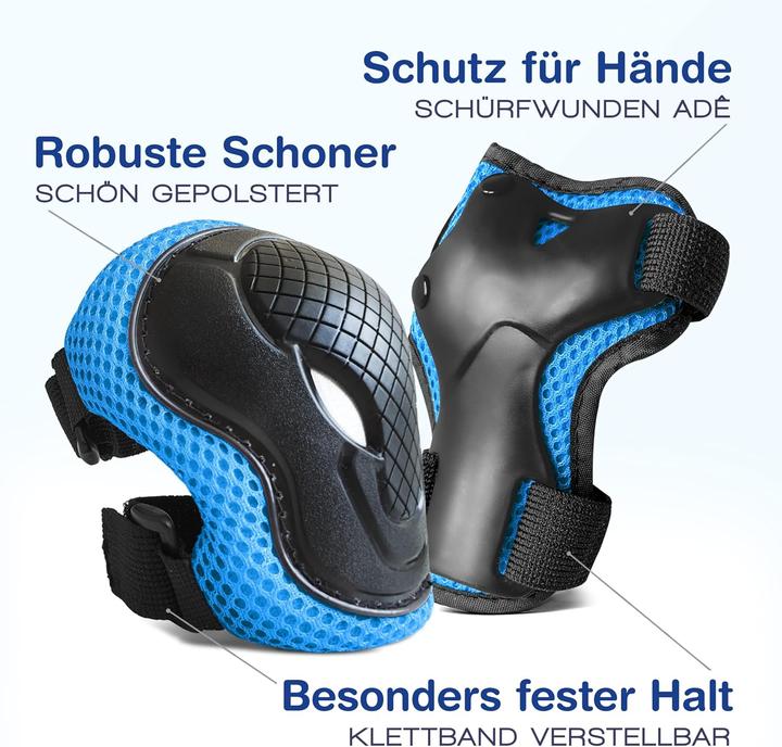 Immagine prodotto Liebkern 6-teiliges Schoner-Set (M, Protettori gomito, Protezioni per i polsi, Ginocchiera, 6 pezzi)