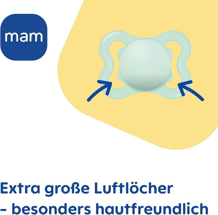 Image du produit MAM Air Silicone Sucettes, 2 pièces, 0-6 mois (2 x, jusqu'à 6 M.)