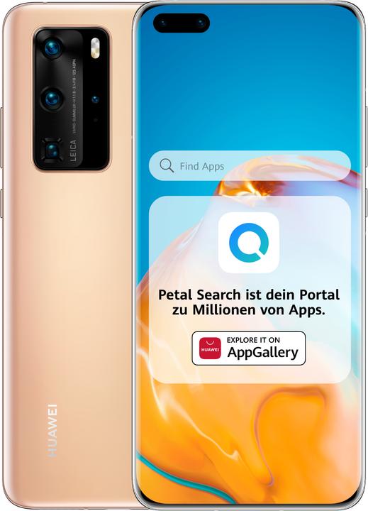 Huawei P40 Pro (256 GB, Blush Gold, 6.58", Hybrid Dual SIM + eSIM, 50 Mpx, 5G)