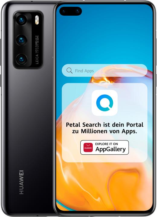 Image du produit Huawei P40 (128 Go, Noir, 6.10", Double SIM hybride + eSIM, 50 Mpx, 5G)