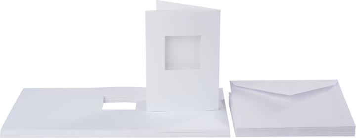 VBS Passepartoutkarten "Quadrat", 30 Stück, DIN A6, Weiss (30 Stk.)