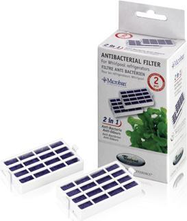 Actual product image Whirlpool 2 antibacterial air filters ANT001 / 481248048172