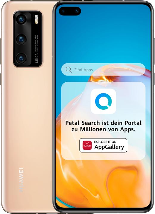 Huawei P40 (128 GB, Blush Gold, 6.10", Hybrid Dual SIM + eSIM, 50 Mpx, 5G)