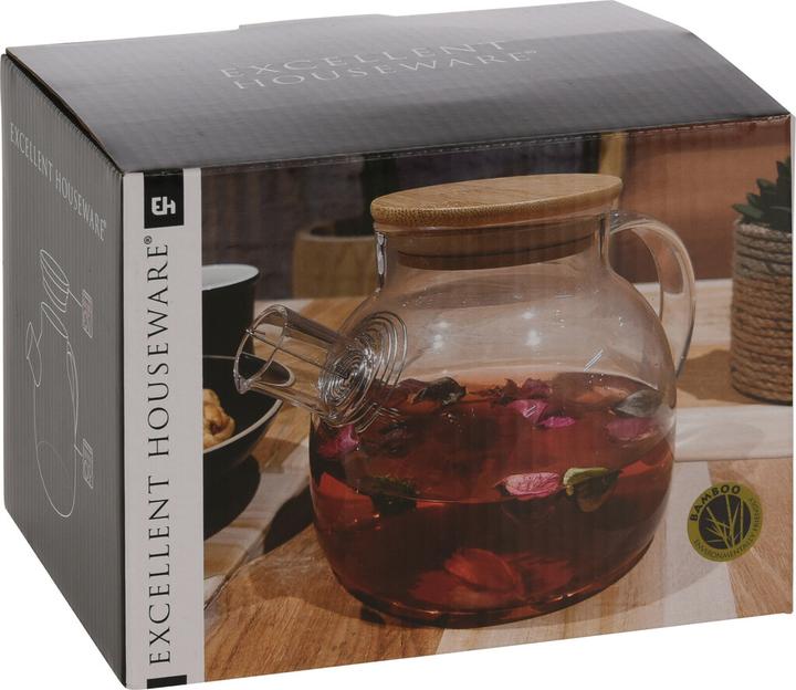 Produktbild Kerbl Glas-Teekanne mit Bambusdeckel (1 l)