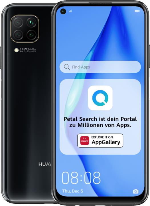 Huawei P40 Lite (128 GB, Midnight Black, 6.40", Hybrid Dual SIM, 48 Mpx, 4G)