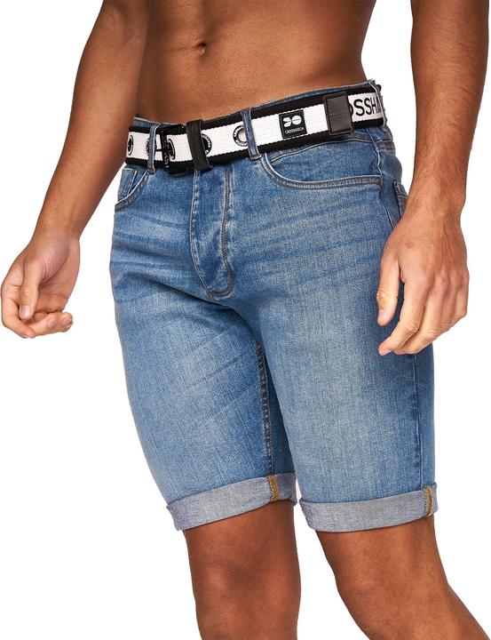 Crosshatch Mens Reestier Denim Shorts (34)