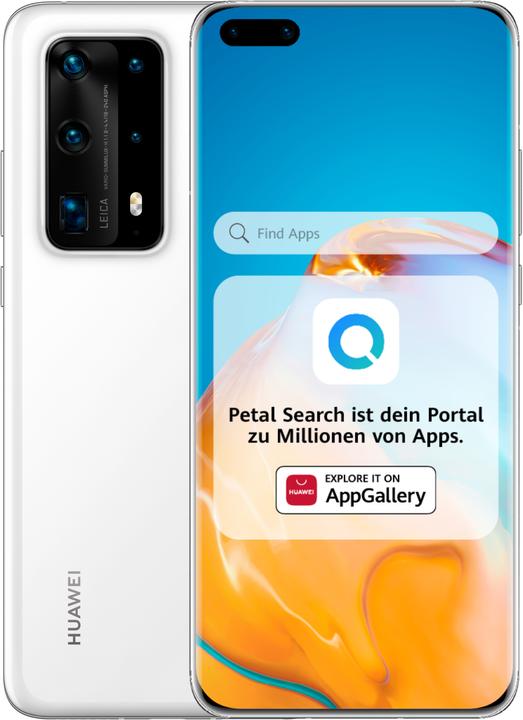 Huawei P40 Pro+ (512 GB, White Ceramic, 6.58", Doppia SIM Ibrida, 50 Mpx, 5G)