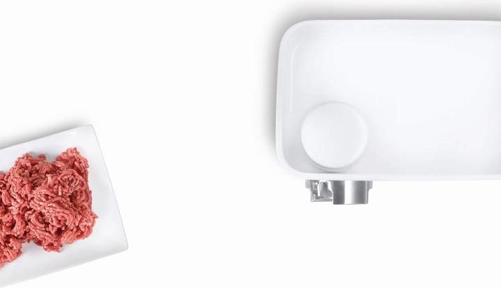 Produktbild Bosch Hausgeräte Fleischwolf-Aufsatz, Stopfer, Edelstahl Loch-Scheibe 4,5 mm, MUZ5FW1