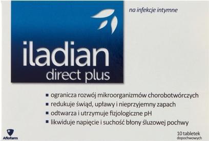 Iladian Direct Plus Vaginal Tablets To Relieve The Symptoms Of Intimate Infections 10 Tablets (Intimate gel)