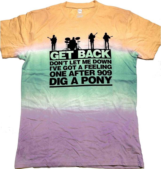 Actual product image Unisex Adult Get Back Gradient Dip Dye T-Shirt (M)