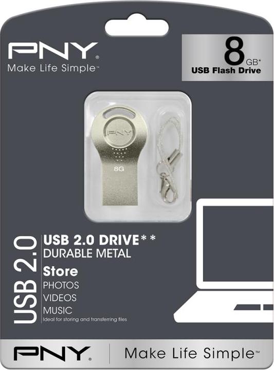 Actual product image PNY ATTACHE I USB2.0 8GB (8 GB, USB-A, USB 2.0)