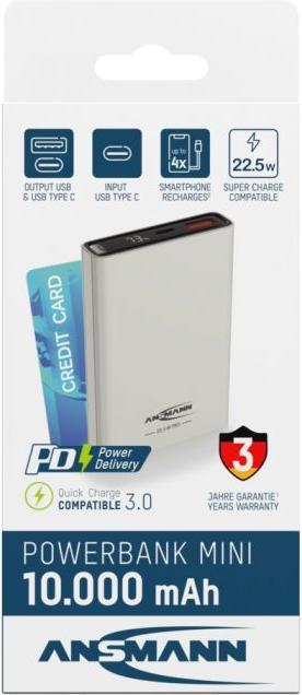 Produktbild Ansmann PB222PD (10000 mAh, 22.50 W, 37.37 Wh)