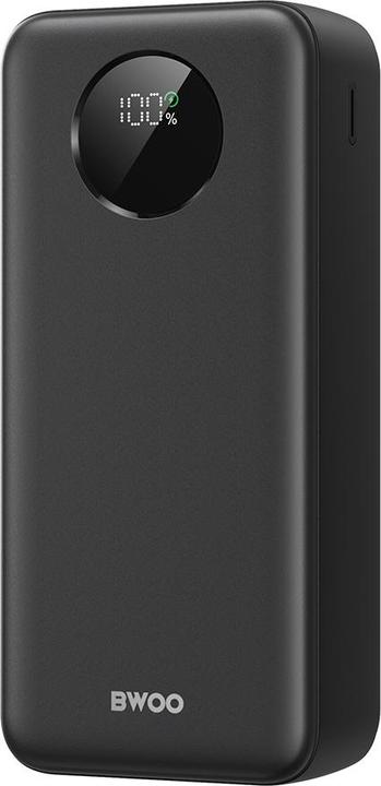 Actual product image Bwoo 22,5W 30000 mAh power bank with LCD screen, black (30000 mAh, 22.50 W, 22.50 Wh)
