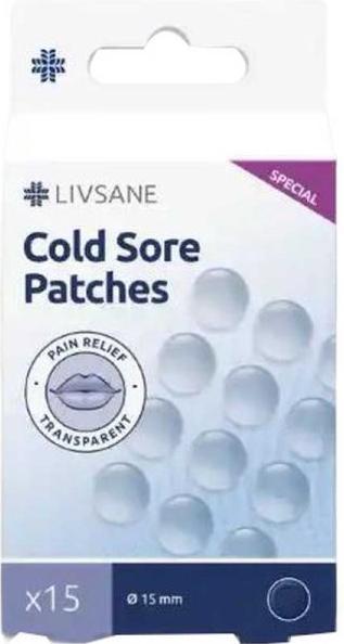 Actual product image Livsane Cold sores plasters (15 x)