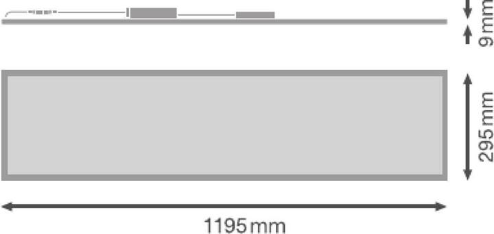 Actual product image Ledvance Panel luminaire LED: for ceiling/wall, PANEL PERFORMANCE 1200x300 UGR19 / 30 W, 220...240 V, War (3450 lm)