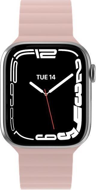 Produktbild MagEasy Magnetisches Silikon-Armband für Apple Watch 42/44/45mm - Pink (45 mm, 44 mm, 42 mm, Silikon)