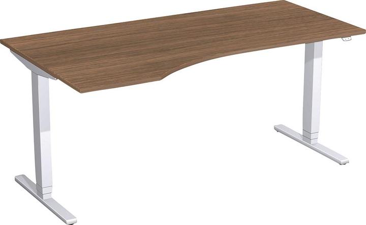 Actual product image Geramöbel desk Flex walnut height-adjustable 1800 x 800/1000 x 650-12...