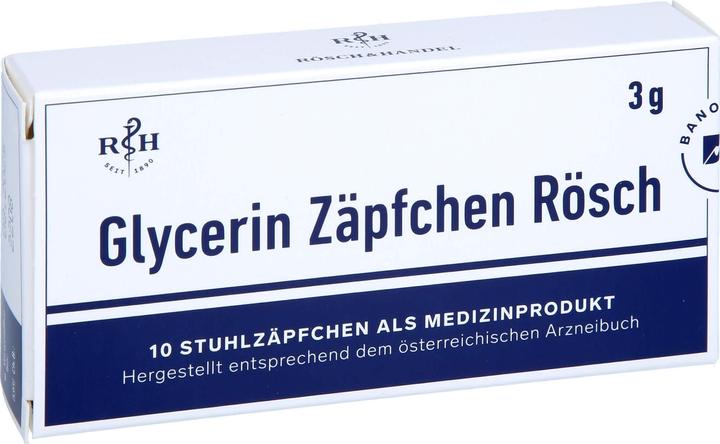Produktbild Bano Glycerin Zäpfchen Rösch, 10 St. Zäpfchen (10 Stück, 3 g)
