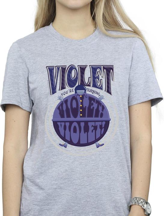 Immagine prodotto Willy Wonka & the Chocolate Factory Violet Turning Violet Maglietta Ampia Donna (3XL)
