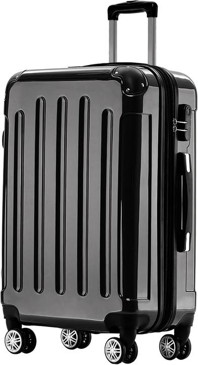 Beibye Hartschalen Reisekoffer mit 4 Zwillingsrollen (70 l, M (50 - 90l))