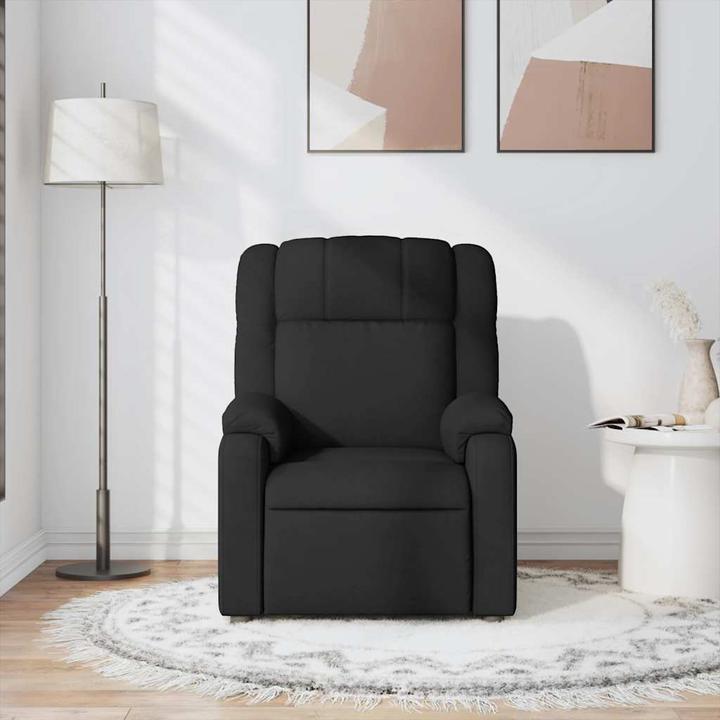 VidaXL Massagesessel Schwarz Stoff,Farbe: Schwarz,Material: Stoff