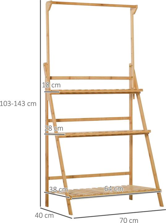 Produktbild Outsunny Pflanzentreppe mit 3 Stufen