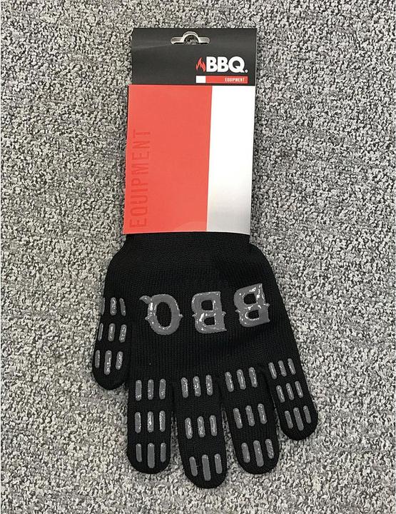 Actual product image Barbecue glove black (30% cotton, 70% polyester, Silicone coating)